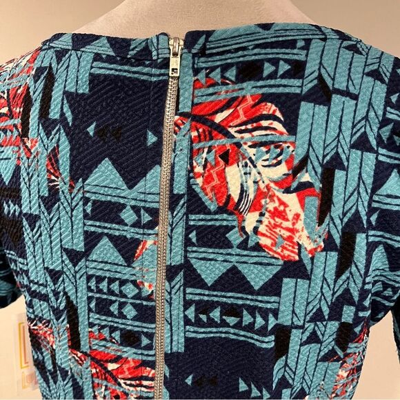 LuLaRoe geometric print short sleeve Amelia dress size large - Picture 9 of 15